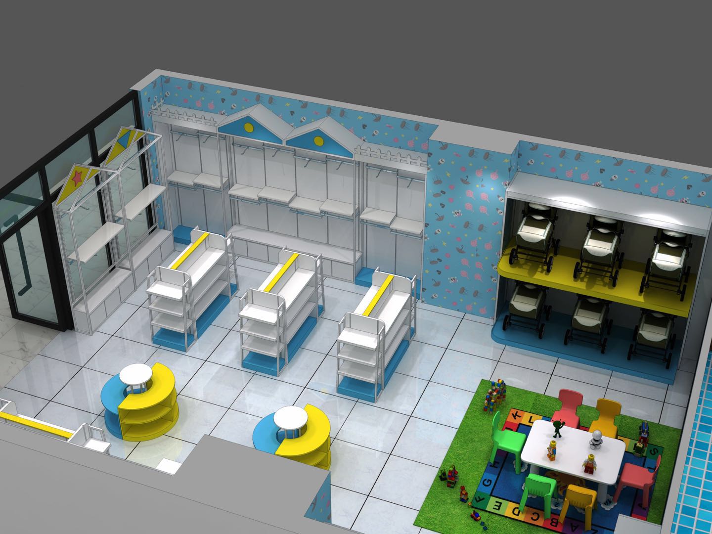 南充母嬰店展柜貨柜廠家圖片