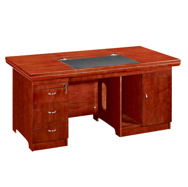 家具廠家直銷 佛山商業(yè)辦公桌價格 中式實木辦公桌 實木皮封邊辦公桌定制