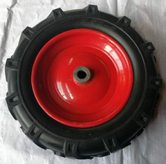 萱德 350-8人字胎PU實(shí)心農(nóng)機(jī)輪 微耕機(jī)用實(shí)心輪子 PU發(fā)泡實(shí)心輪子