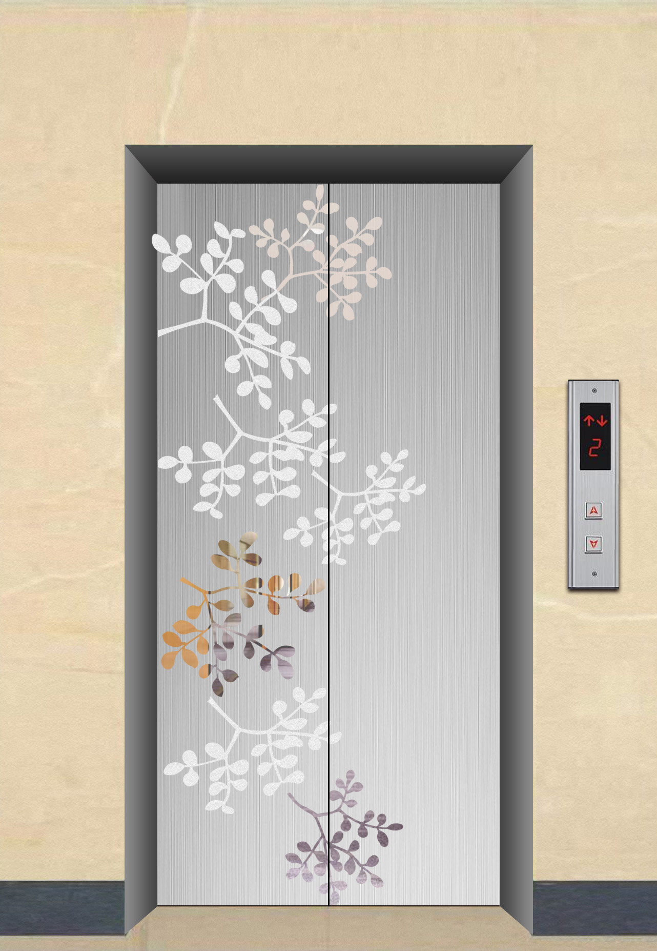 廠(chǎng)家定制彩色不銹鋼電梯蝕刻鈦金