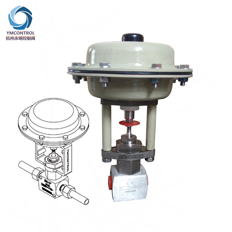 气动薄膜微小流量针型调节阀厂价出售、哪家便宜、价钱【杭州富阳永明控制阀有限公司】