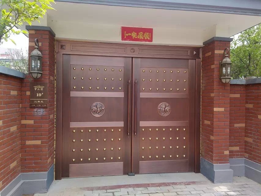 河北省邢臺(tái)市銅門廠家 銅門定做 別墅銅大門 紫銅大門 廠家直銷圖片