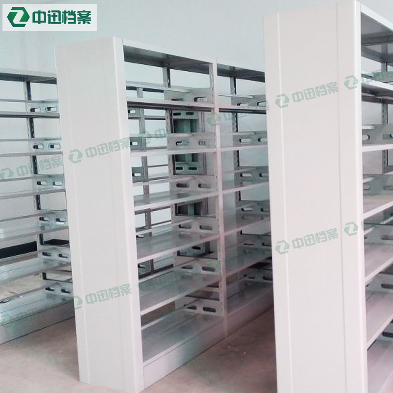 學(xué)生圖書館鋼制書架雙柱雙面落地圖片/學(xué)生圖書館鋼制書架雙柱雙面落地樣板圖 (1)