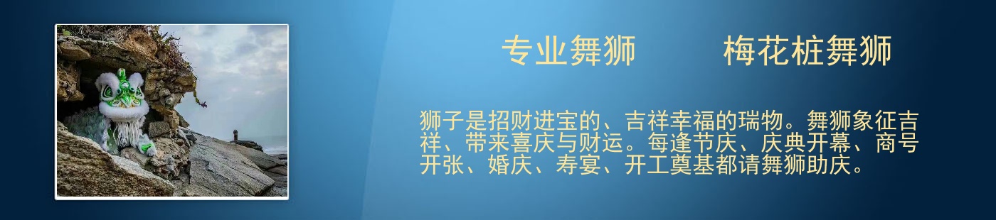 专业舞狮     梅花桩舞狮