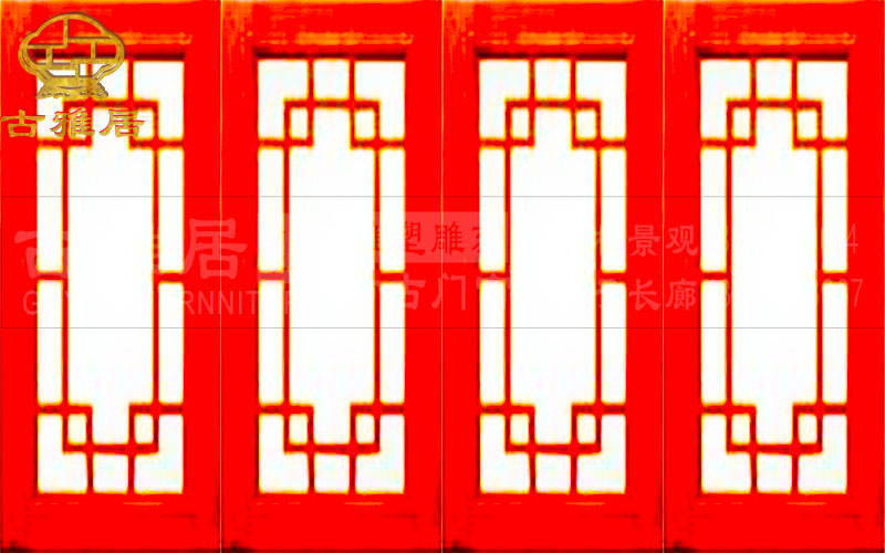 自貢仿古門窗廠家實(shí)木門窗定制加工圖片