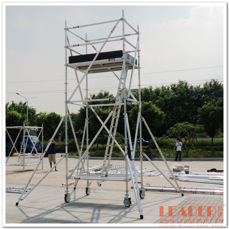 深圳東莞直銷 5.5m工作移動快裝鋁架 GS認證鋁合金工作架 包送貨圖片