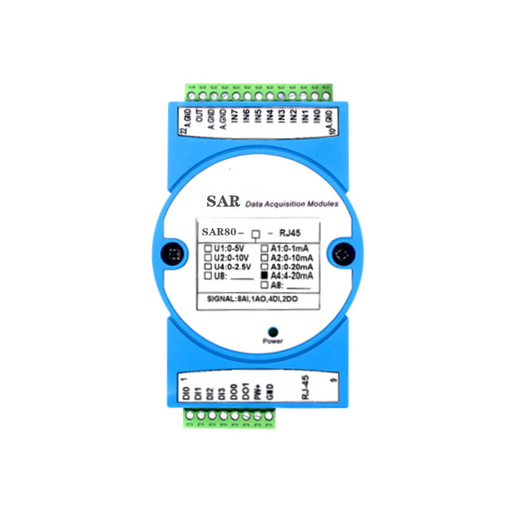 八路模拟量0-5V转RJ45数据采集器,转换器图片