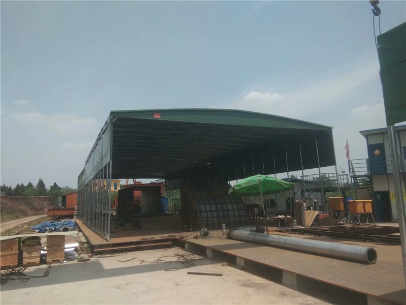 伸縮雨棚遮陽推拉蓬移動帳篷停車棚電動雨棚帆布雨蓬