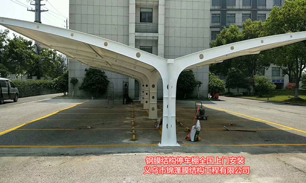 膜結構景觀車棚 膜結構工程圖片/膜結構景觀車棚 膜結構工程樣板圖 (2)