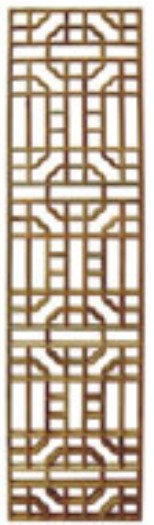實木花格古風門窗*