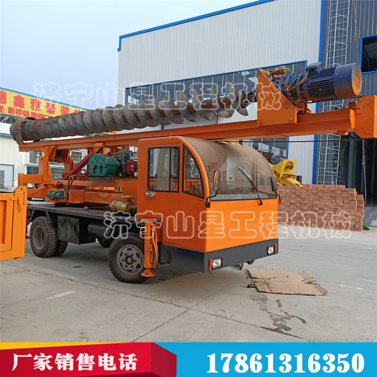 10米長(zhǎng)螺旋地基打樁機(jī) 農(nóng)村建房地基鉆孔機(jī) 加裝鉆盤270°旋轉(zhuǎn)