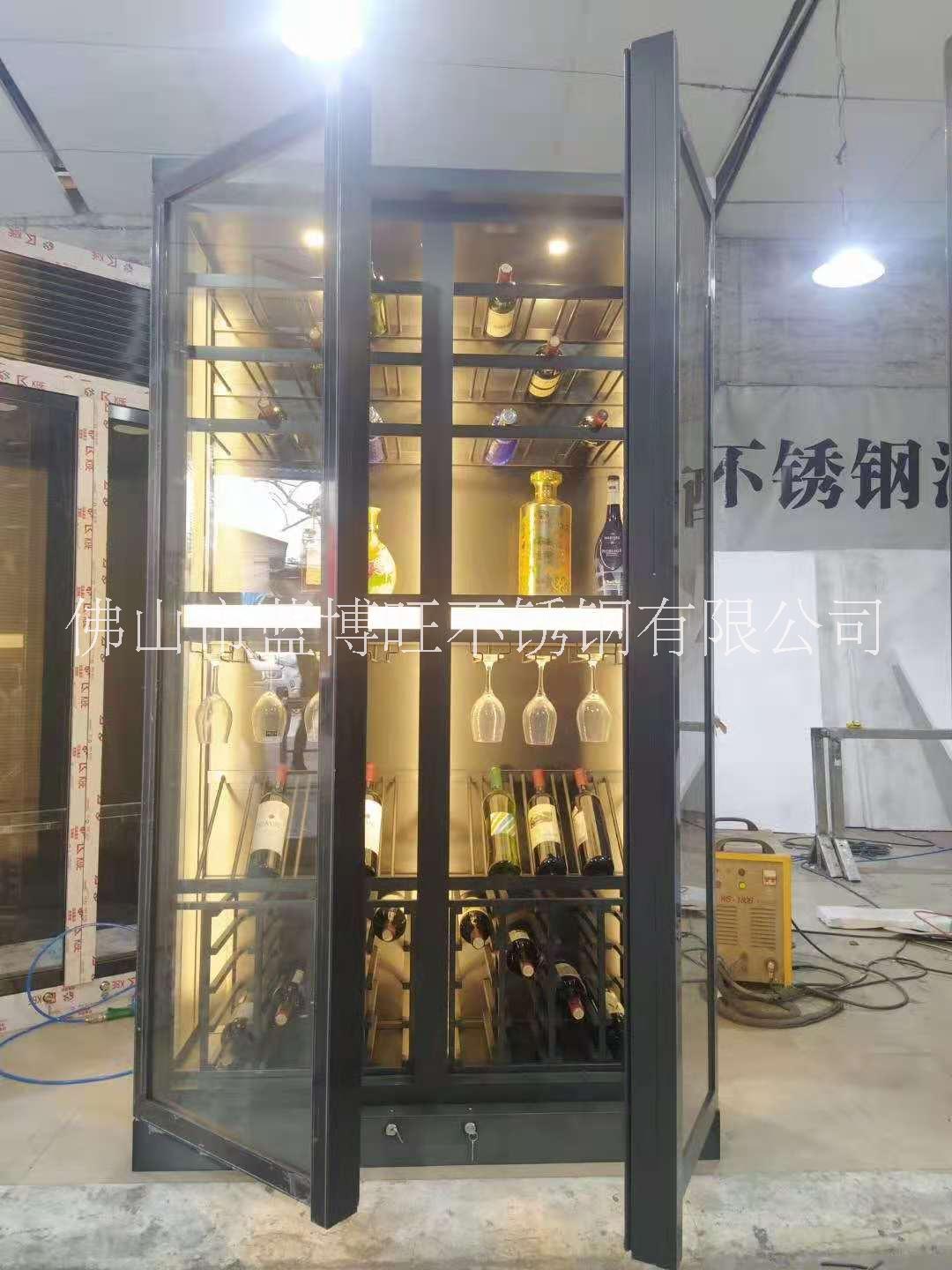 源 廠(chǎng)家直銷(xiāo)不銹鋼酒柜展示柜