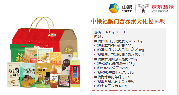 天津中粮食品有单位为员工发放福利中粮食品礼册礼盒 天津中粮食品员工福利礼品组合图片