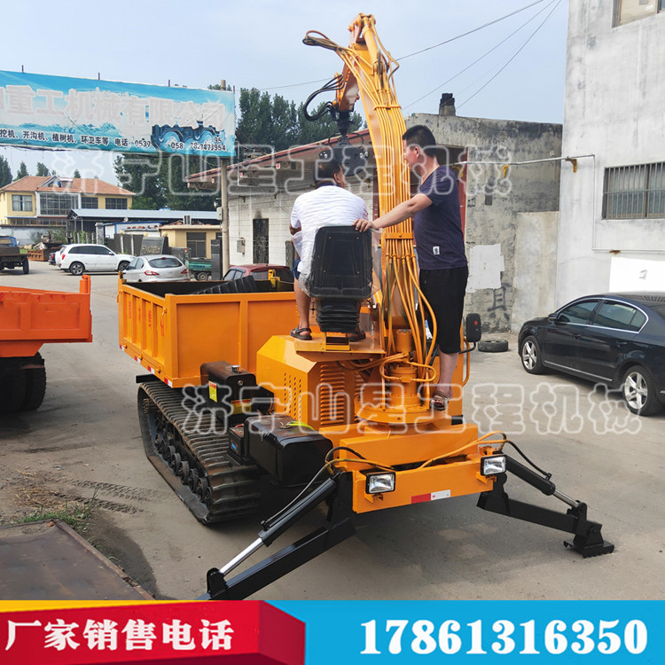 銷售履帶式隨車抓運(yùn)輸車 單人駕駛履帶抓木機(jī) 抓運(yùn)木材一體機(jī)