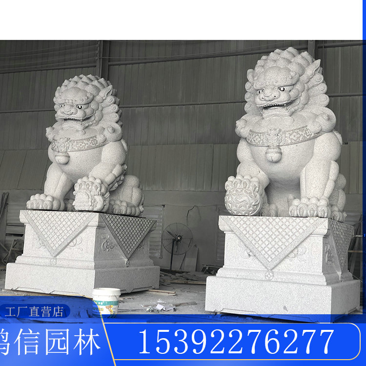 石雕獅子圖片/石雕獅子樣板圖 (2)