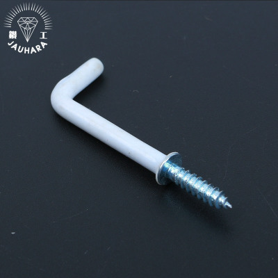 供應環(huán)保鍍鋅白色浸塑直角燈鉤/7字鉤/羊眼多種規(guī)格供選圖片