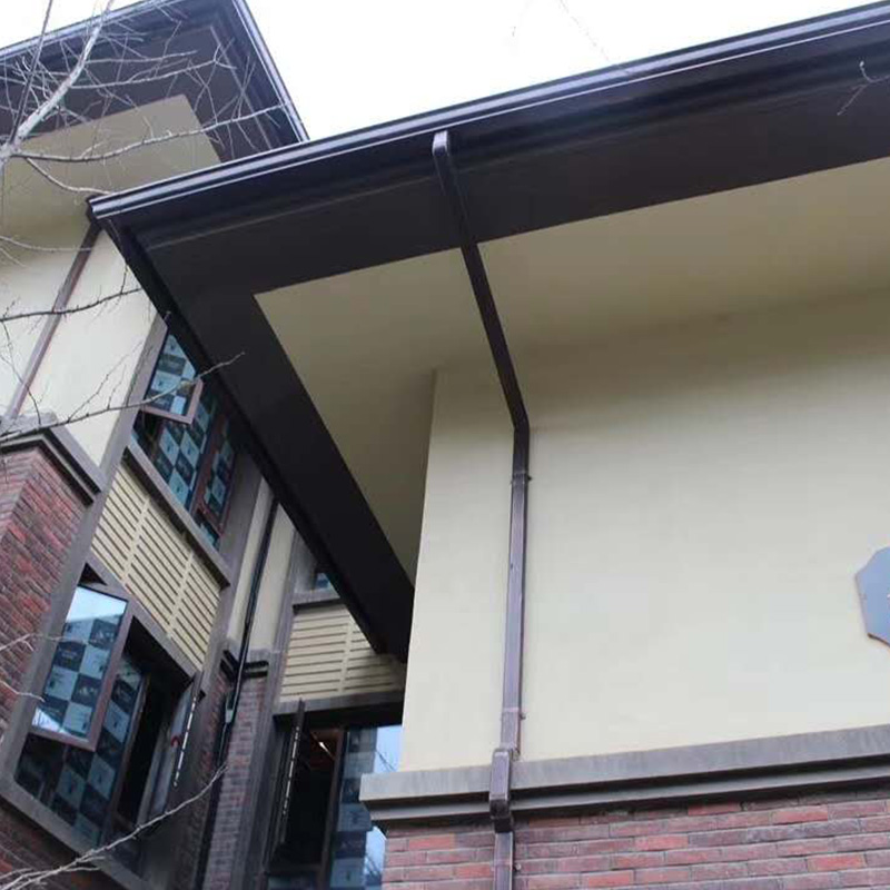 別墅鋁合金圓管雨水槽彩鋁檐溝圖片/別墅鋁合金圓管雨水槽彩鋁檐溝樣板圖 (4)