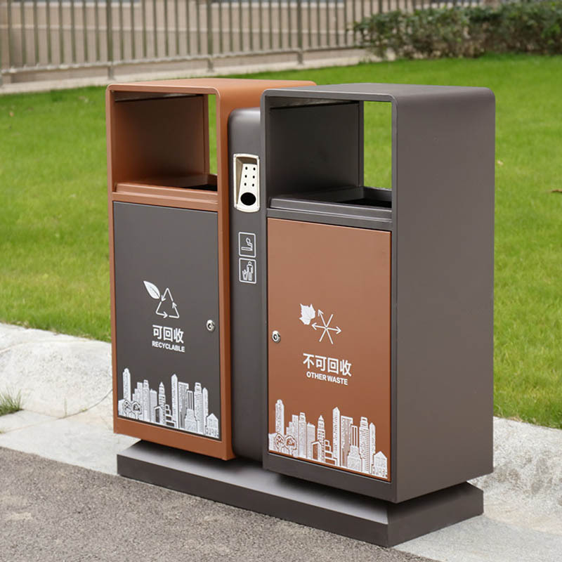 戶外鍍鋅板垃圾桶圖片/戶外鍍鋅板垃圾桶樣板圖 (3)