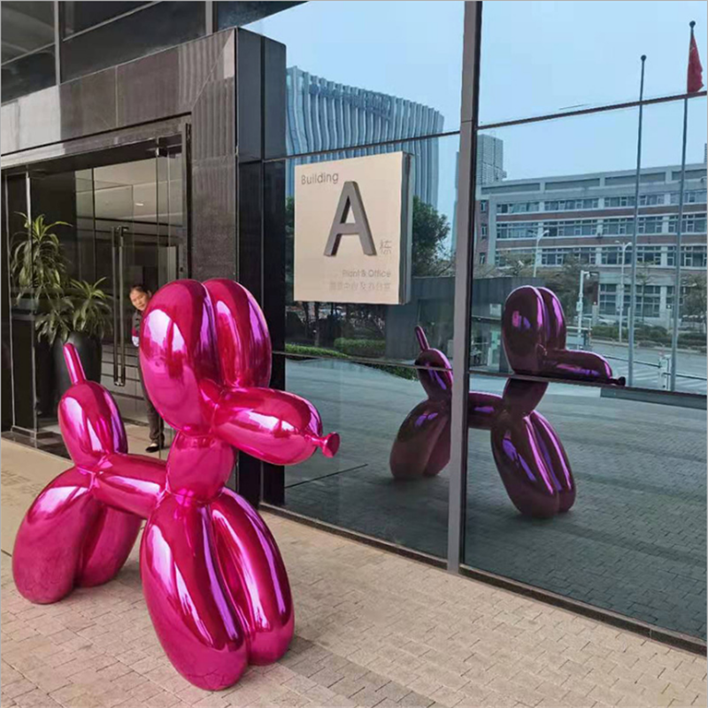不銹鋼氣球狗雕塑電鍍不銹鋼氣球狗圖片/不銹鋼氣球狗雕塑電鍍不銹鋼氣球狗樣板圖 (3)