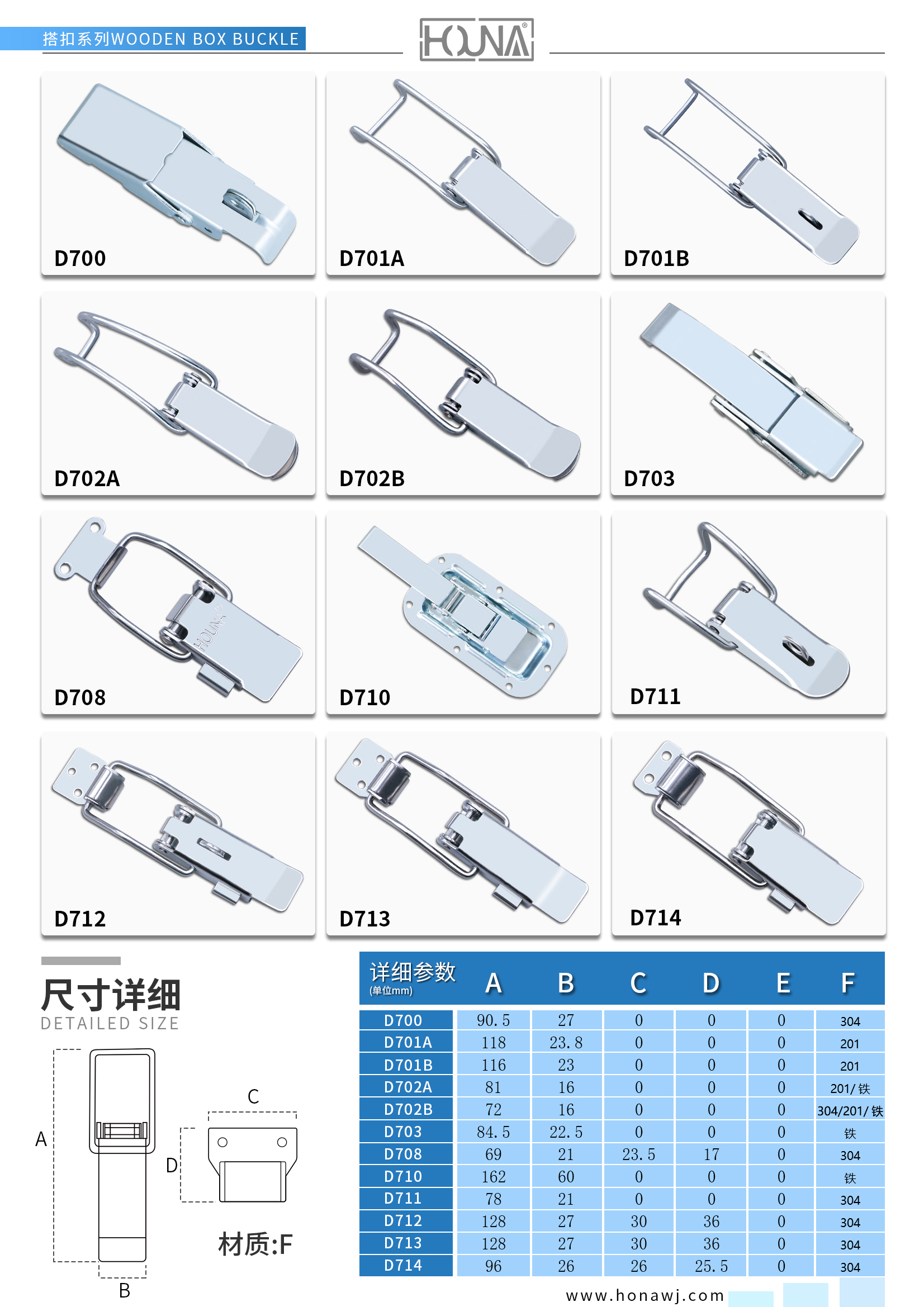 HOUNA华纳 不锈钢钩扣 机械设备桶钩扣搭扣锁扣 挂扣图片