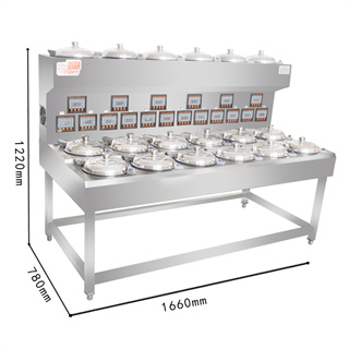 2017版全新三層雙排18頭煲仔飯機(jī)報(bào)價(jià) 燃?xì)忪易袪t 煲仔飯機(jī)器