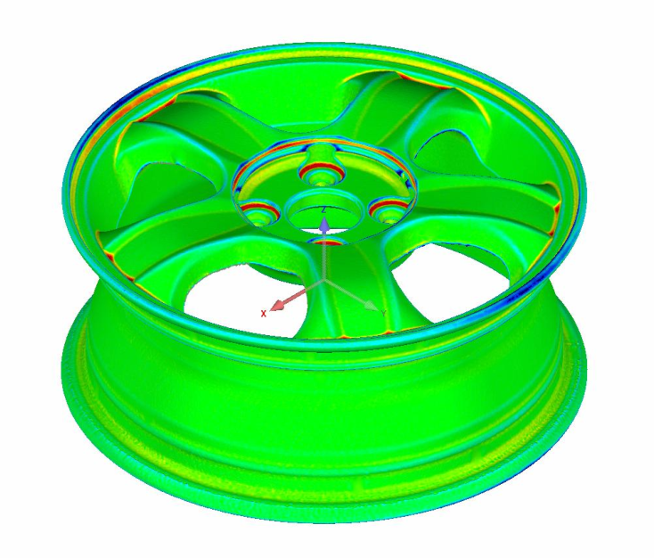 佛山手持式激光三维扫描仪重工铸造方面轮毂内数据采集逆向检测服务图片