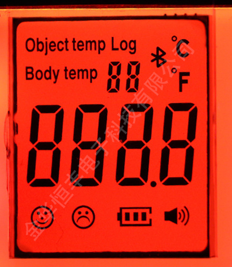 医疗器械额温枪显示屏定制生产金华LCD定制生产厂家三色LED背光源记量仪器液晶屏制造商图片