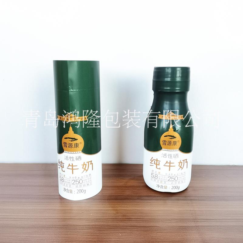 山东印刷定做纯白色收缩膜标签 白色牛奶热缩塑料商标 PET白色膜标签图片