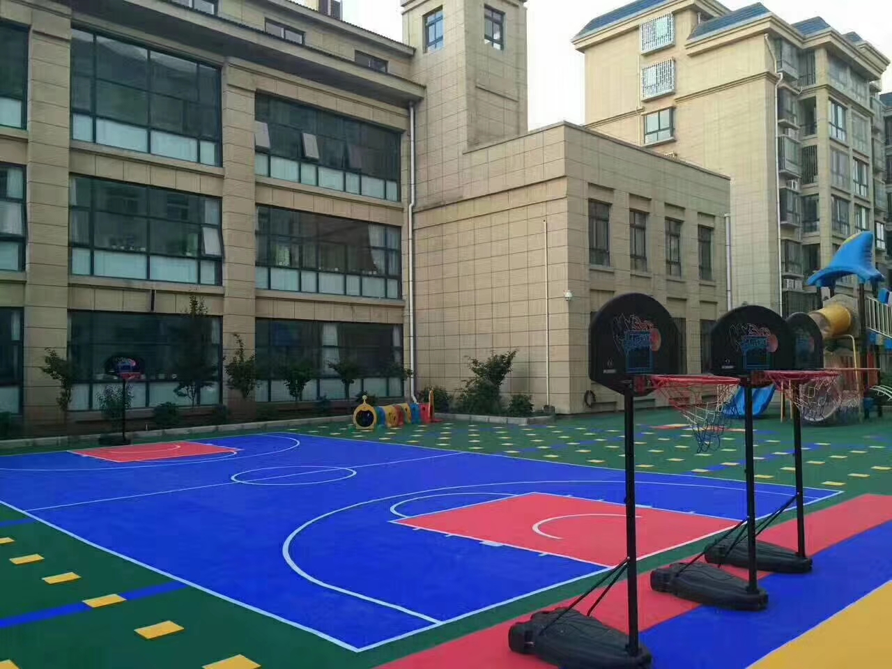 丙烯酸籃球場地板圖片/丙烯酸籃球場地板樣板圖 (4)