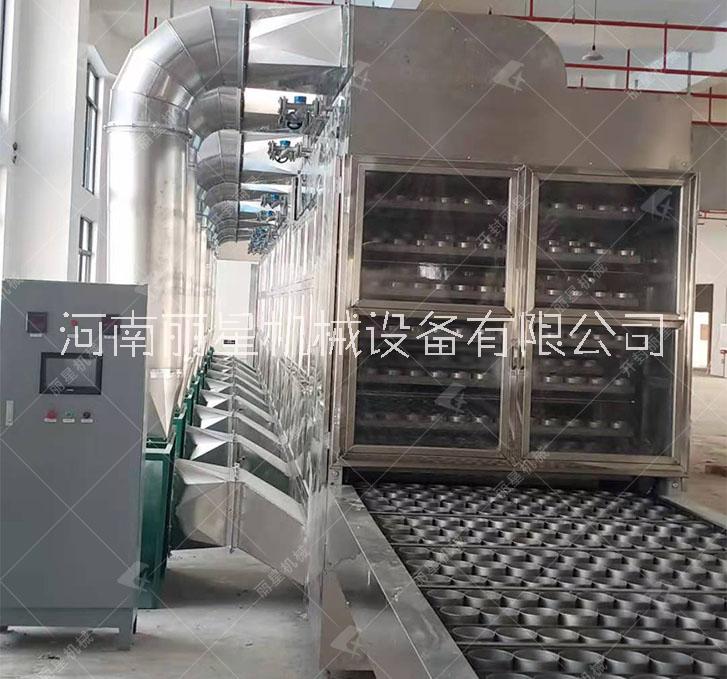 麗星袋裝即食粉絲加工機(jī)器_酸辣粉生產(chǎn)線自動(dòng)烘干壓碗定型