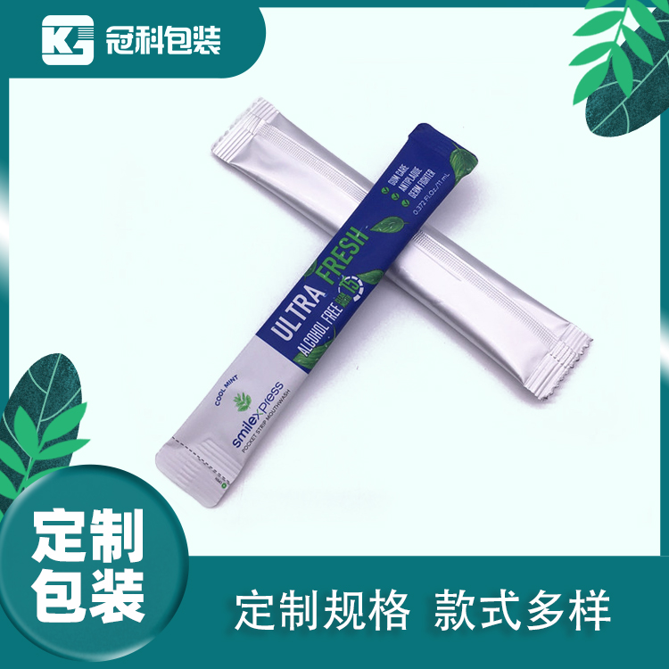 鄭州廠家定做漱口水包裝袋 純鋁箔復合膜袋 定制自動包裝機卷膜