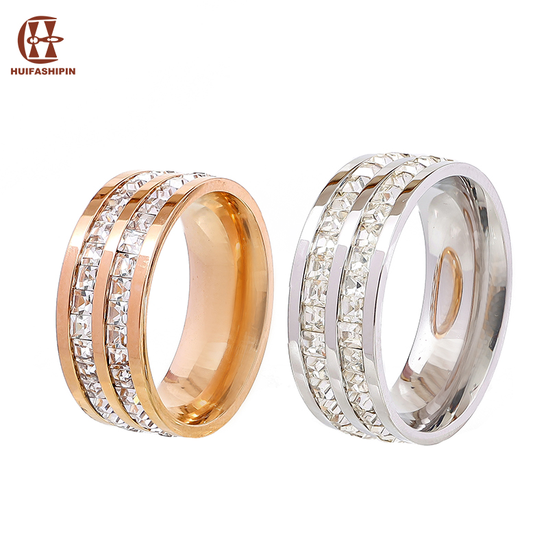 時尚雙排戒指廠家供應 簡約新款 定制價格實惠