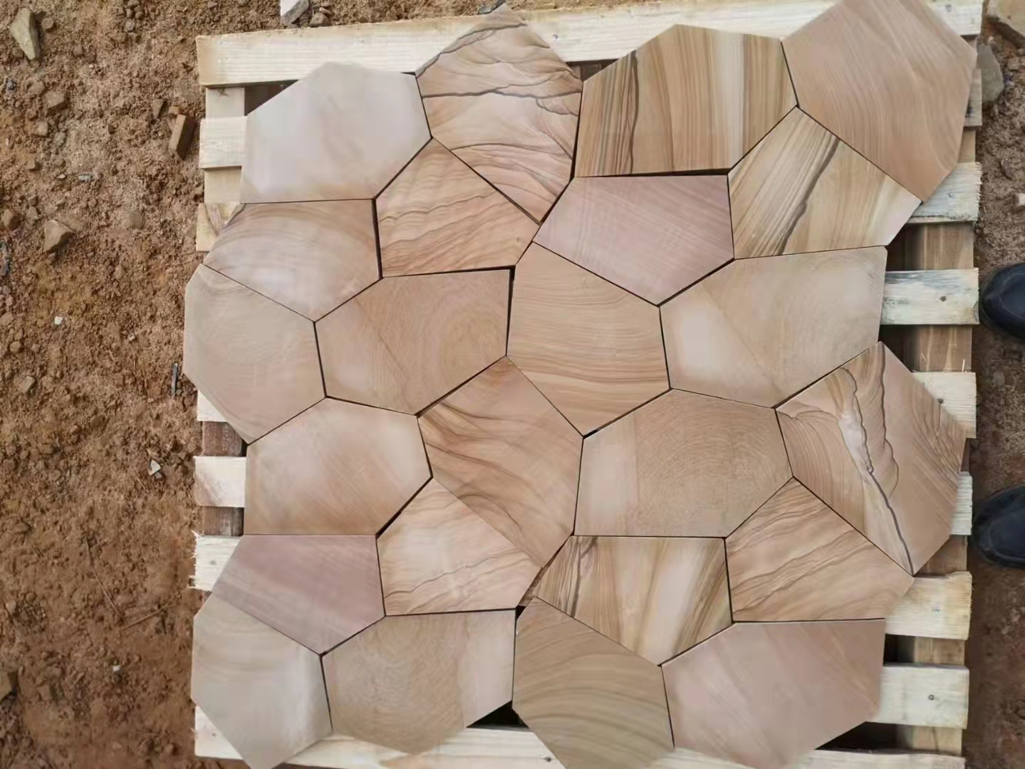 黃砂巖冰裂紋圖片/黃砂巖冰裂紋樣板圖 (2)