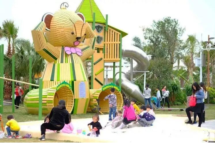 景區(qū)室外創(chuàng)意游藝設(shè)施_公園大型兒童游樂玩具_非標(biāo)木質(zhì)組合滑梯定制
