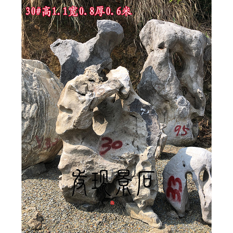杭州天然窟窿石太湖石 草坪石 點綴石景觀風(fēng)景石