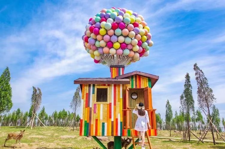 氣球彩色木質(zhì)小屋圖片/氣球彩色木質(zhì)小屋樣板圖 (1)