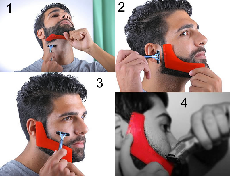 跨境电商 胡子造型模板 bear跨境电商 胡子造型模板 beard shaping to 5号 酒店一次性  买胡子油胡须刀赠品