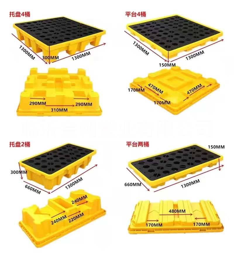 防渗漏托盘 化学危废处理托盘 危废油桶防渗漏托盘 化学品二次容器防泄漏防漏平台塑料栈板 接油盘图片