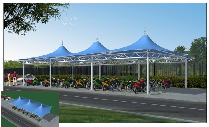 電動(dòng)自行車棚圖片/電動(dòng)自行車棚樣板圖 (3)