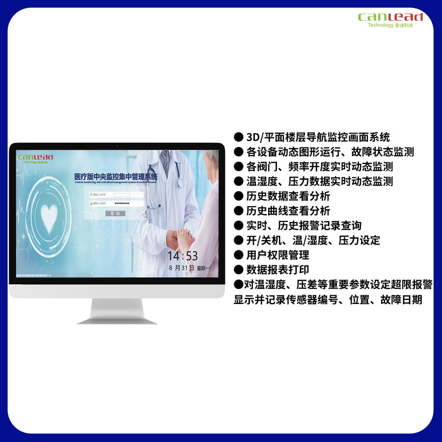 能迪科技canlead中央监控系统-护士站中央监控系统-中央监控集中管理系统