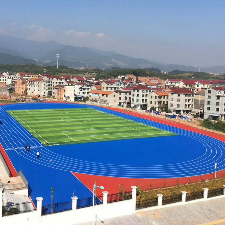 阳江学校操场设计施工_阳江塑胶跑道施工_塑胶跑道施工方案_体育场地建设_能冠体育工程图片