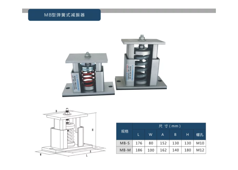 MB型弹簧式减振器 用于空调箱、排送风机、小型冰水机组、水泵