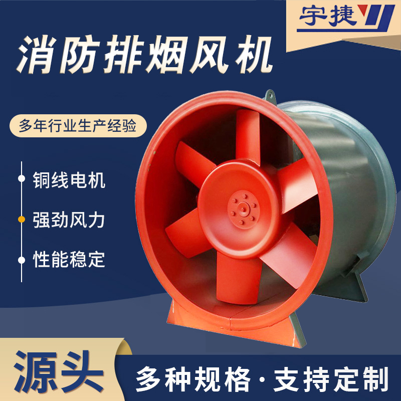 双速消防排烟风机HTF-I-10.5A 30KW  实验室用玻璃钢防爆轴流风机图片