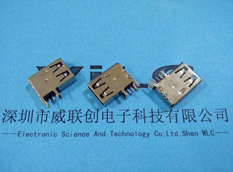 侧立式USB2.0母座图片