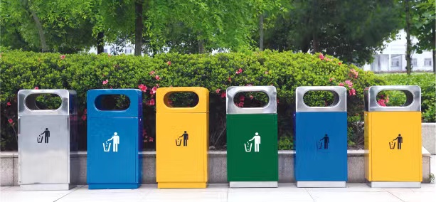 不銹鋼噴塑垃圾桶圖片/不銹鋼噴塑垃圾桶樣板圖 (4)