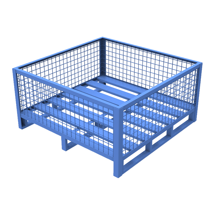 网格围栏金属托盘 苏州料箱厂家供应川字型金属托盘 批发仓储笼图片