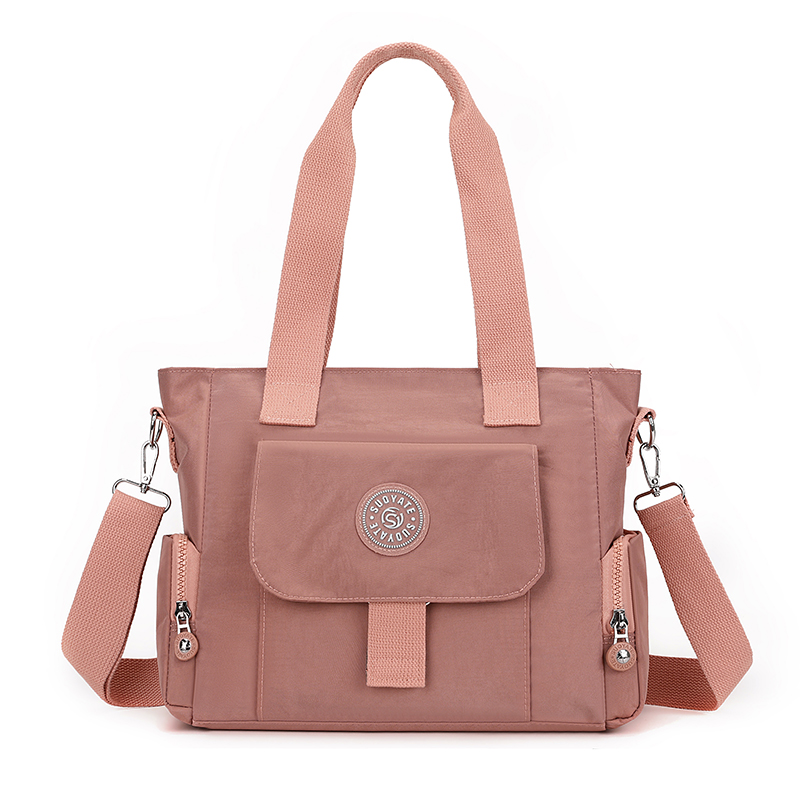 大容量女士單肩包輕盈尼龍布女包戶外休閑手提包潮搭通勤斜挎包圖片/大容量女士單肩包輕盈尼龍布女包戶外休閑手提包潮搭通勤斜挎包樣板圖 (4)