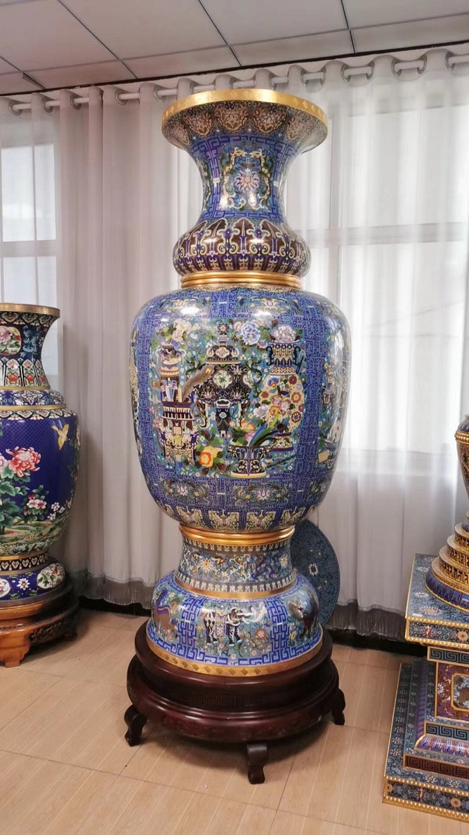 景泰藍(lán)花瓶圖片