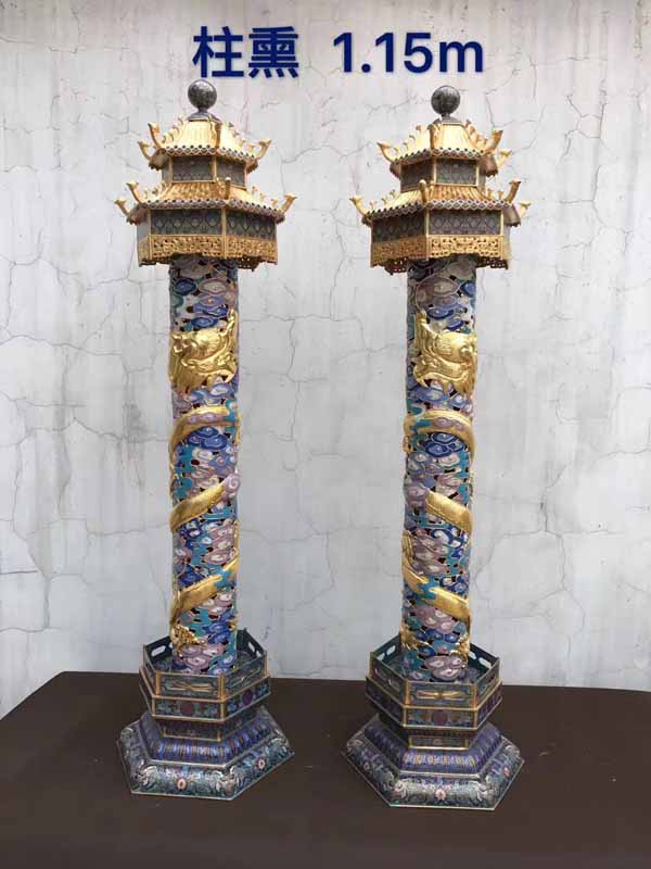 景泰藍(lán)工藝品加工定制紫銅胎高溫?zé)贫摄~胎掐絲琺瑯工藝品純手工制作景泰藍(lán)擺件