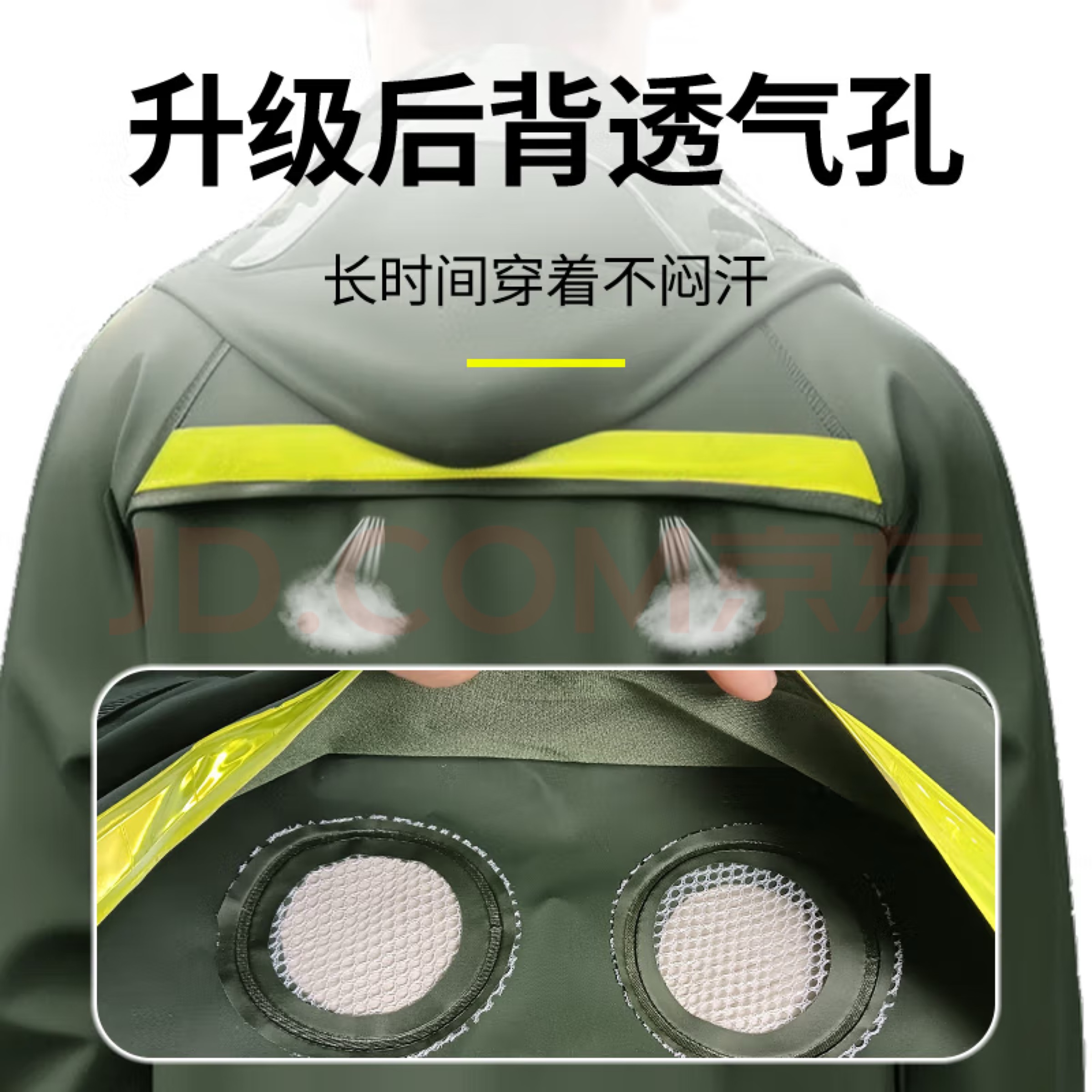 豫飛燕加厚針織布分體雨衣雨褲套裝外賣騎手摩托車耐磨全身防雨